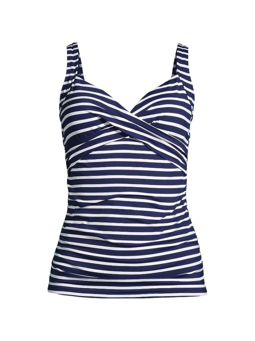 Lands' End Striped Underwire Tankini Top  - 8DDD